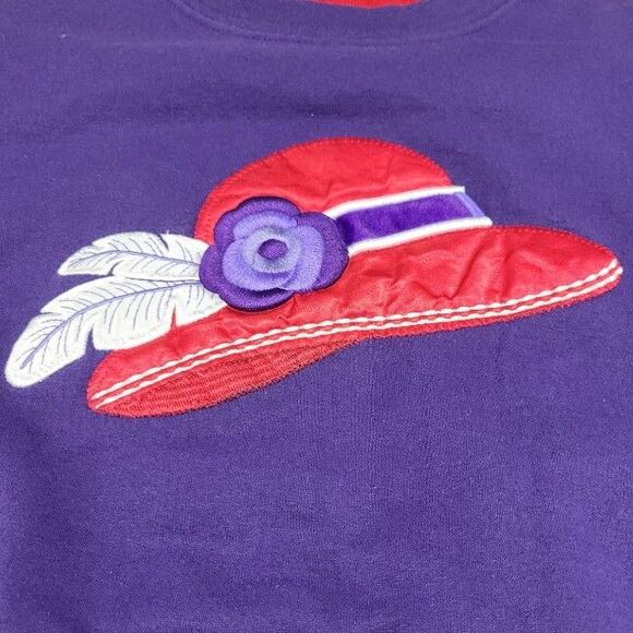 Vintage Top Stitch By Morning Sun Sweatshirt Size XL Vintage Sweater Embroidered - Picture 4 of 6